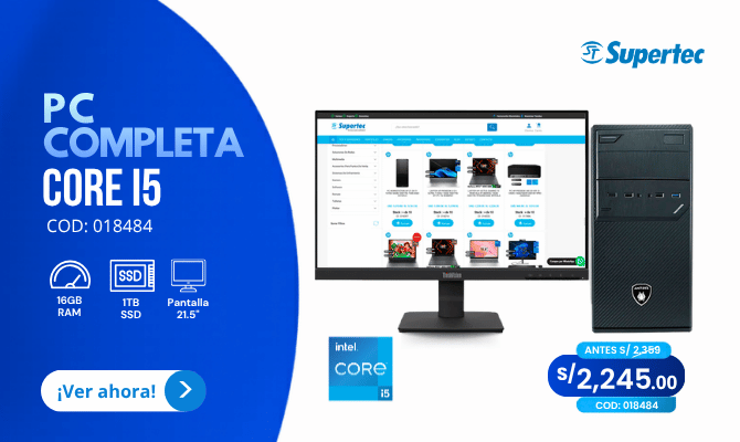 PC PARA OFICINA ARMADA CORE I5 16GB, 1TB SSD + MONITOR